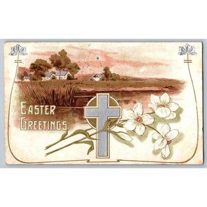 Antique Easter Embossed Postcards Lot of 5 Posted & Unposted